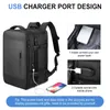 Zaino da viaggio minimalista da uomo Busin Grande espandibile Zaino per laptop da 17 pollici Zaino antifurto Borsa da viaggio con ricarica USB g00a #