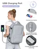 Nyl Sac à dos, sac à dos de voyage Busin avec port USB pour femmes et hommes, sac à dos antivol pour ordinateur portable approuvé par la compagnie aérienne Weekender S8NB #