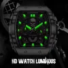 Armbandsur Lige Brand Watch Men Skeleton Skull Dial Sport Army Watches Herr Fashion Luxury Waterproof Quartz Watch Chronograph Montre Homme 24329