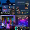 Luces de cortina inteligentes de 400leds Bluetooth String LED String RGB Fairy Lights Diy Music Cambio de cambio para la ventana Decoración del dormitorio