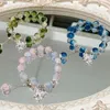 Bracelet papillon en perles de verre cristal pour filles, Design créatif, bijoux d'amitié coréens de couleur douce pour étudiants