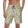 Men's Shorts Man Gym Radishes Print Classic Swimming Trunks Red And White Breathable Running Plus Size Board Short Pants