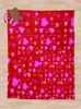 Одеяла Любовь с ручной росписью: розовые сердечки на красном одеяле Модный диван для ребенка и пледы