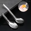 Colheres 1 pcs colher de sopa de aço inoxidável casa cozinha concha capacidade prata espelho polido talheres para utensílios de café