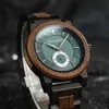 Wristwatches Wood Watch BOBOBIRD Top New Mens Quartz Wristwatch Fashion Business Clock Engraved Watches Custom Great Birthday Gift Box 24329