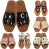 luxury slipper designer sandals for womens platform famous flat mules fur slides slippers white beige black pink furry slippers summer beach house sandels sandles