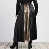 Plus-Size-Röcke von Frauen Röcke Herbst Neuer Farbblockierfalten-Rock High Taille Halbkörperrock großer Größe FI Casual Elegant Rock L3X8#
