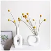 Ghirlande di fiori decorativi 10 pezzi Palline di Craspedia gialle essiccate per bouquet Decor Ghirlanda di Natale Fai da te senza vaso Consegna a domicilio Dhntm