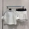 damska sportowa luksusowa sukienka T -koszulka haftowana plisowana spódnica designerka koszulka polo letnia krótka spódnica dwuczęściowy zestaw czysty bawełniany garnitury