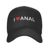 Casquettes de baseball Punk unisexe I Love Anal, casquette de Baseball pour adultes, chapeau de papa réglable pour hommes et femmes, chapeaux d'extérieur à rabat d'été