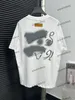 Xinxinbuy Men Designer Tee T Shirt 2024 Włochy Ręcznie rysowana litera Graffiti Drukowanie z krótkim rękawem Bawełni