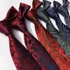 Bow Ties Fashion Mens Tie 8cm Silk Neckwear Jacquard Woven Classic Floral Neck For Men Formal Business Wedding Party Groom Slips