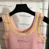 Summer Hollow Camis Designer Camisole Tees Girls Lovely Charm Vests Beach Style Sleeveless Shirt Weave Design Camis