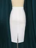 white Skirts Plus Size 4XL High Waist Knee Length Office Lady Casual Evening Club Party Wear Package Hip Jupes Pencil Skirt New j2Eg#