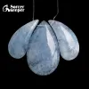 Halsketten Anhänger Perlen Set (3 Stcs) Fit Halskette Natural Crystal Stone Blue Aquamarines Edelstein Frauen Mode Schmuck