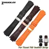 Bänder für Tissot T60 Strap Belt Armband 24 x 14 m Armband Mesh-Gürtel mit Krokodilprägung Lederband H240330