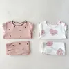 Milancel 2023 Pajama à printemps pyjama dot imprimé fille bébé dormeur porte tout-petit filles vêtements d'intérieur costume