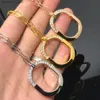 Braccialetti con ciondoli Orecchini in argento sterling 925 con chiusura a U Collana set di gioielli di marca di moda classica di lusso regalo di San Valentino 1 1Q240330