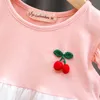 Baby Girls Summer Summer Sleeved Dress Patchwork Fashion Fashion لمدة 03 عامًا 240325