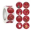 Present Wrap Round Merry Christmas Stickers Självhäftande taggar Presents Box Sealing Sticker Decor 500st/Roll