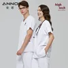 Anno White Scrubs Set Antistatico Profial Abbigliamento medico Uniformi del personale infermiera con 1% Cduttivo Filo tuta da lavoro ospedaliera Q3kC #