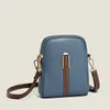 genuine Leather Women's Bag Fi Double Zip Portable Mini Shoulder Bag Mobile Phe Bag Luxury Cow Leather Crossbody b3cn#