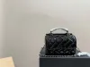 7A Qualità 23K Borsa a mano classica in pelle laccata da donna dal design lussuoso e alla moda Borsa piccola e raffinata con motivo a rombi Super versatile