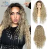 الباروكات الطويلة صنبور شقراء الاصطناعية 13x3 الدانتيل الشوكة 613 الرمادي بني بني زنجبيل kinky curly wig hd الدانتيل الشفافة