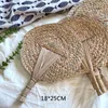 Decorative Figurines 1PC Handmade Rattan Straw Fan For Living Room Bedroom Wall Hanging DIY Wedding Party Home Decor Accessories