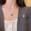 Collier de perle pour femmes colliers de créateurs de niche polyvalente chaîne de pull perlé haut de gamme