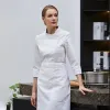 Manteau Lg Travail Cuisine Chef Cuisine Restaurant Veste Manches Respirant Vêtements Hôtel Femme Restauration Uniforme Boulangerie B45l #