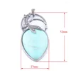 Pendentif Colliers Naturel Turquoise Larme Pierre Libellule Femmes Homme Bijoux Charmes En Gros 5 pcs TN4035