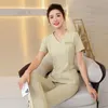 Promotial Work Wear Uniform Set Lady Beautician Work Wear Uniform Set Tunic Uniforms For Hotel Sal O7JA#