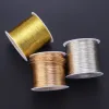 100 meter 0,3 mm 0,4 mm reële goud vergulde koperdraad vaste kleurfast kralendraad diy sieraden maken accessoires maken