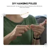 Tapestries 20 Pcs Accessories Mini Hanging Rod Tapestry Wood Flag Banner Pole Wooden Horizontal Poles