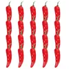 Flores decorativas 20pcs Mini Artificial Chili Pepper Decorações Falsas Simulação Pogal Adereços Pimentas