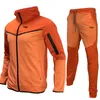 Tuta da uomo in pile di tech da uomo con tracce sottili con abbigliamento sportivo Sunmmer Sunmmer Spring Abita