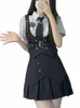 Japanische Kawaii JK Schulmädchen-Uniform Frauen Koreanische Fi Niedliche Cheerleader-Uniform 2023 Herbst Miniweste und Plissee-Hemd-Set u2oB #