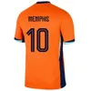 24 25 Soccer Jerseys de Jong Holland 2024 2025 World de Ligt Cup Wijnaldum Klaassen Dumfries Football Shirt Bergwijn Virgil Mens Jersey Kit Fans Player Version