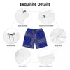 Herrshorts badkläder blå paisley bandana bräde sommar retro mode strand sport fitness snabb torr badstammar