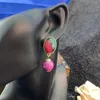 Boucles d'oreilles à clous pour femmes et filles, bijoux de tempérament Vintage, perles de verre colorées, cadeau de fête, vente en gros