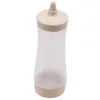 Dinnerware Sets Squeeze Bottle Kitchen Accessories Boat Plastic Sauce Vinegar Oil Ketchup Cruet Condiment Dispenser Beige Transparent