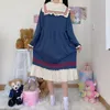 Automne Kawaii Nouveau col de marin japonais Dres Tempérament doux Marine Bowknot Uniforme scolaire Filles Mignon Casual Dr Q8uq #