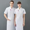 chef Overalls Men's Short-Sleeved Summer Breathable Hotel Restaurant Workwear Hot Pot Kitchen Baker Clothes Customizati 14Gd#