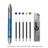 6 en 1 stylo multifonctionnel 0,7 mm stylo à billes 5 couleurs et crayon mécanique de 0,5 mm dans un stylo pour les fournitures de bureau scolaire