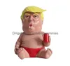 Trump Personality Doll Model Ornament Funny Cartoon Crafts Figuringockor Karaktär Modeller Verklighet Dockor Harts Desktop Decor Home Office Decoration JY0786