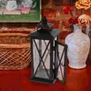 Kaarsenhouders winddichte houder storm lantaarn kandelaar bruiloft centerpieces tafels metalen glas buiten decor