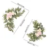 Roses artificielles décoratives en soie, ornements floraux suspendus pour porte d'entrée de bienvenue, pour cérémonie de mariage, décoration DIY pour la maison