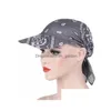 Beanie/Skull Caps Zomer Snoep Kleur Dames Hoofddoek Mti-Functioneel Dames Sunsn Met Rand Katoen Print Hijab Motorkap Tulband Dhgarden Dhusl