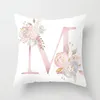 Pillow Case 26 Letters Pink 45 45cm Letter Throw Cover Alphabet Decorative Pillowcases Pillowcase Almohada